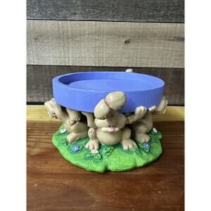 Adorable Bunny Rabbit Spring Easter Candle Or Bowl Holder